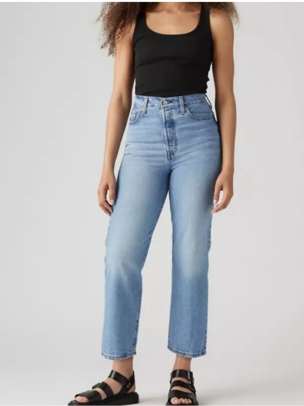 Levi's Premium Ribcage Straight Ankle Women's Jeans Light Wash Size 25